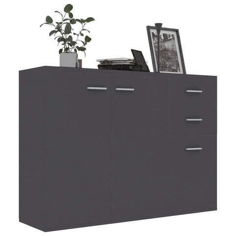 vidaXL Sideboard Grey 105x30x75 cm Engineered Wood