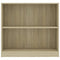 vidaXL Bookshelf Sonoma Oak 80x24x75 cm Engineered Wood