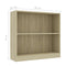 vidaXL Bookshelf Sonoma Oak 80x24x75 cm Engineered Wood