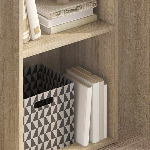 vidaXL 2-Tier Book Cabinet Sonoma Oak 40x30x76.5 cm Engineered Wood