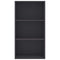 vidaXL 3-Tier Book Cabinet Grey 60x30x114 cm Engineered Wood