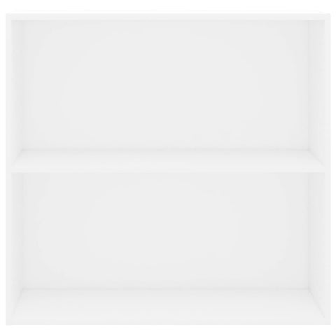 vidaXL 2-Tier Book Cabinet White 80x30x76.5 cm Engineered Wood