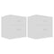 vidaXL Bedside Cabinets 2 pcs White 40x30x40 cm Engineered Wood
