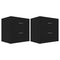 vidaXL Bedside Cabinets 2 pcs Black 40x30x40 cm Engineered Wood