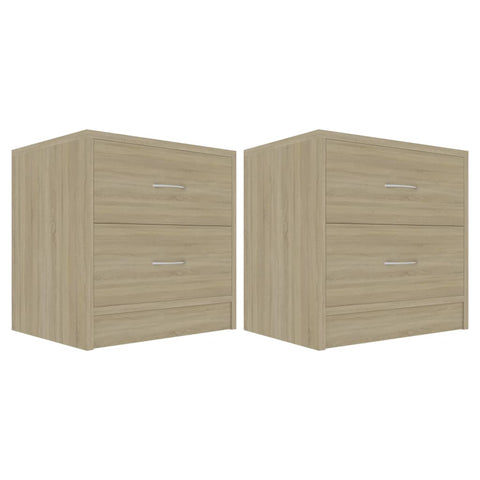 vidaXL Bedside Cabinets 2 pcs Sonoma Oak 40x30x40 cm Engineered Wood