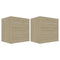 vidaXL Bedside Cabinets 2 pcs Sonoma Oak 40x30x40 cm Engineered Wood