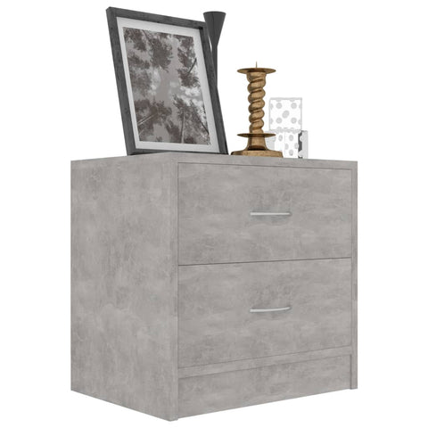 vidaXL Bedside Cabinet Concrete Grey 40x30x40 cm Engineered Wood