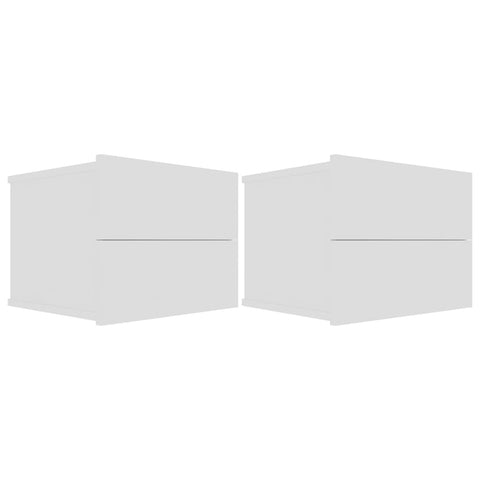 vidaXL Bedside Cabinets 2 pcs White 40x30x30 cm Engineered Wood