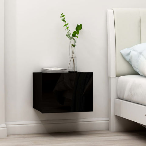 vidaXL Bedside Cabinets 2 pcs Black 40x30x30 cm Engineered Wood