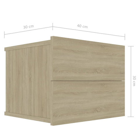 vidaXL Bedside Cabinet Sonoma Oak 40x30x30 cm Engineered Wood