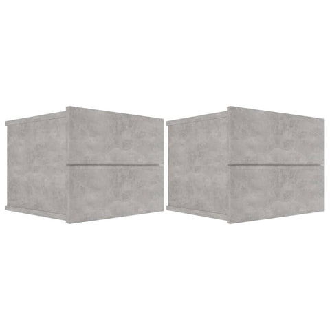 vidaXL Bedside Cabinets 2 pcs Concrete Grey 40x30x30 cm Engineered Wood