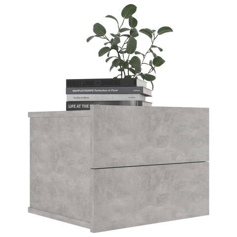 vidaXL Bedside Cabinets 2 pcs Concrete Grey 40x30x30 cm Engineered Wood