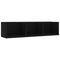 vidaXL CD Wall Shelf Black 75x18x18 cm Engineered Wood