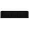 vidaXL CD Wall Shelf Black 75x18x18 cm Engineered Wood
