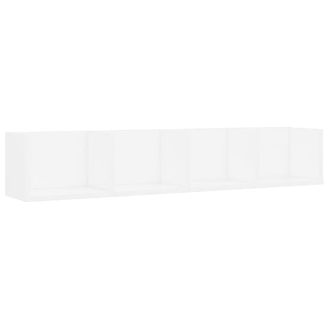 vidaXL CD Wall Shelf White 100x18x18 cm Engineered Wood