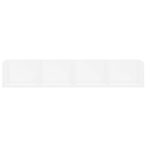 vidaXL CD Wall Shelf White 100x18x18 cm Engineered Wood