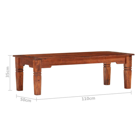 vidaXL Coffee Table 110x50x35 cm Solid Acacia Wood