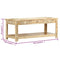 vidaXL Coffee Table 110x50x45 cm Hand Painted Solid Mango Wood