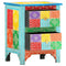 vidaXL Hand Painted bedside Cabinet 40x30x50 cm Solid Mango Wood