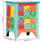 vidaXL Hand Painted bedside Cabinet 40x30x50 cm Solid Mango Wood
