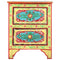 vidaXL Hand Painted bedside Cabinet 40x30x50 cm Solid Mango Wood