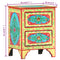 vidaXL Hand Painted bedside Cabinet 40x30x50 cm Solid Mango Wood