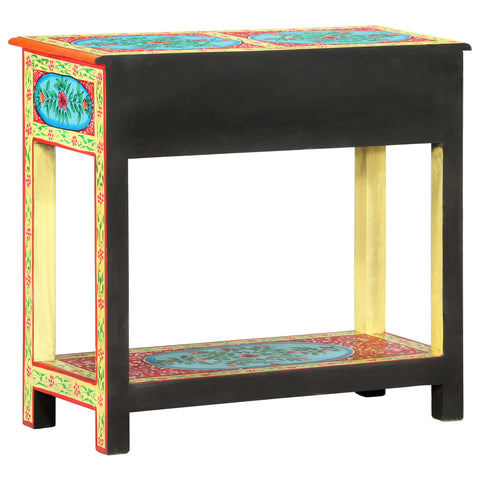 vidaXL Hand Painted Console Table 80x35x75 cm Solid Mango Wood