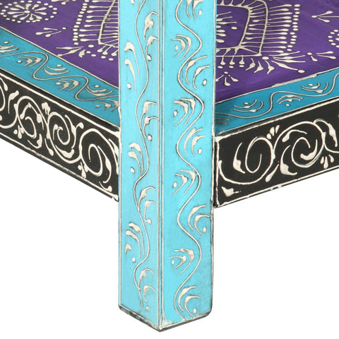 vidaXL Hand Painted Console Table 80x35x75 cm Solid Mango Wood
