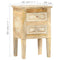 vidaXL Hand Painted bedside Cabinet 40x30x60 cm Solid Mango Wood