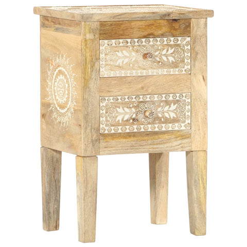 vidaXL Hand Painted bedside Cabinet 40x30x60 cm Solid Mango Wood