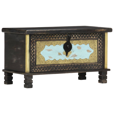 vidaXL Storage Chest Black 80x40x45 cm Solid Mango Wood