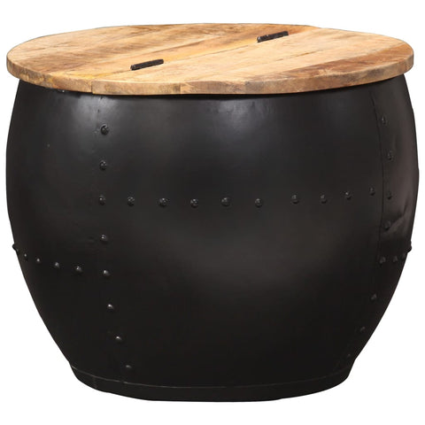 vidaXL Coffee Table Round 53x43 cm Solid Mango Wood