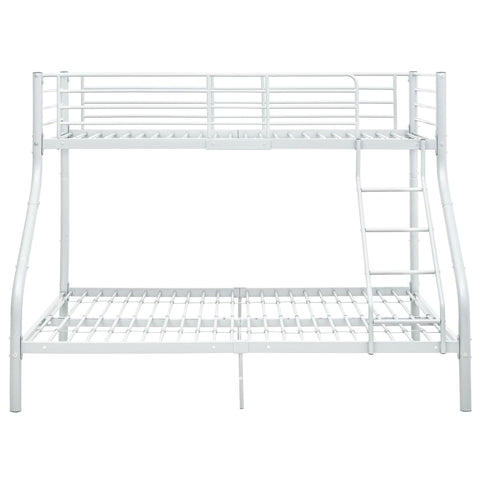 vidaXL Bunk Bed Frame without Mattress White Metal 140x200 cm/90x200 cm