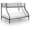 vidaXL Bunk Bed Frame without Mattress Black Metal 140x200 cm/90x200 cm