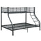 vidaXL Bunk Bed Frame without Mattress Black Metal 140x200 cm/90x200 cm