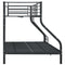 vidaXL Bunk Bed Frame without Mattress Black Metal 140x200 cm/90x200 cm