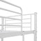 vidaXL Bunk Bed with Table without Mattress White Metal 90x200 cm