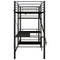 vidaXL Bunk Bed with Table without Mattress Black Metal 90x200 cm