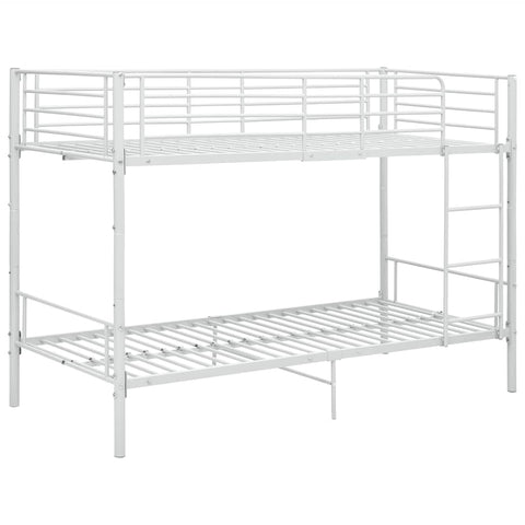 vidaXL Bunk Bed without Mattress White Metal 90x200cm