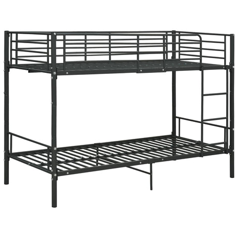 vidaXL Bunk Bed without Mattress Black Metal 90x200cm