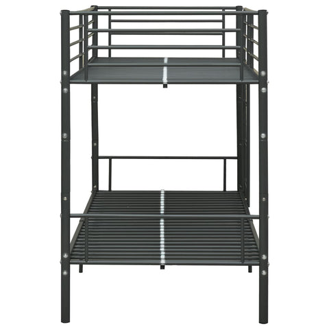 vidaXL Bunk Bed without Mattress Black Metal 90x200cm
