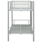 vidaXL Bunk Bed without Mattress Grey Metal 90x200 cm