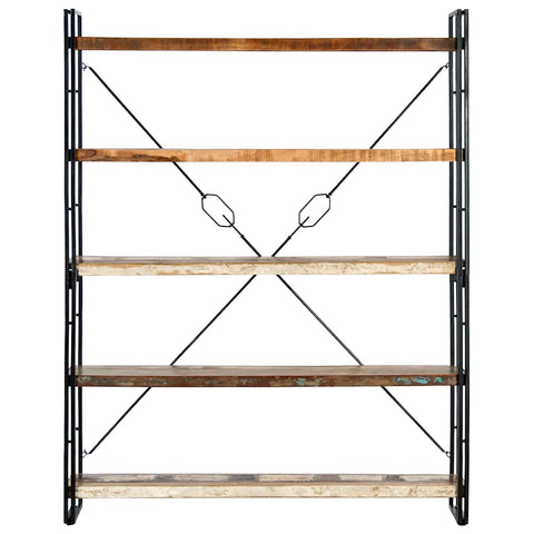 vidaXL 5-Tier Bookcase 140x30x180 cm Solid Reclaimed Wood