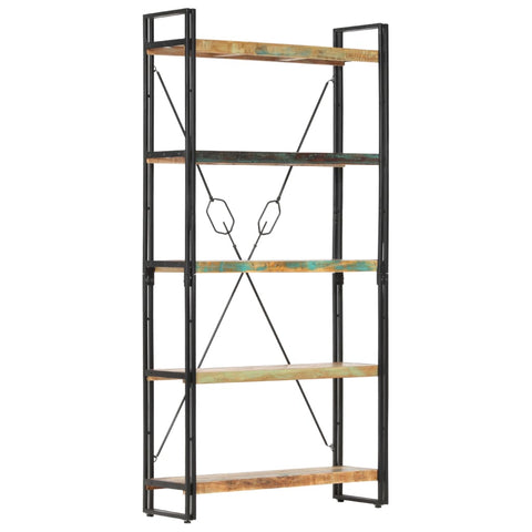 vidaXL 5-Tier Bookcase 90x30x180 cm Solid Reclaimed Wood