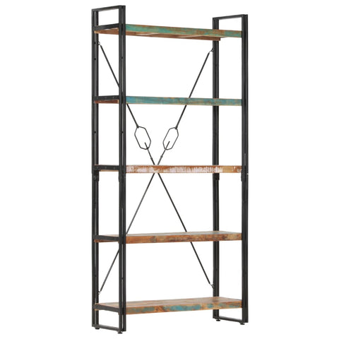 vidaXL 5-Tier Bookcase 90x30x180 cm Solid Reclaimed Wood