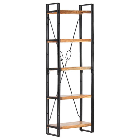 vidaXL 5-Tier Bookcase 60x30x180 cm Solid Acacia Wood