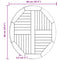 vidaXL Table Top Solid Teak Wood Round 2.5 cm 90 cm