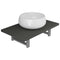 vidaXL Two Piece Bathroom Furniture Set Ceramic Grey