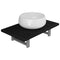 vidaXL Two Piece Bathroom Furniture Set Ceramic Black