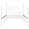 vidaXL Bed Frame without Mattress with Slatted Base White Metal 100x200 cm